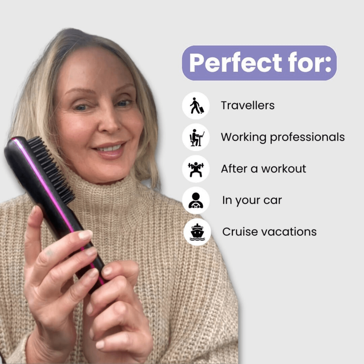 Gleamsi GoBrush Hair Styler Hair Routine - Gleamsi