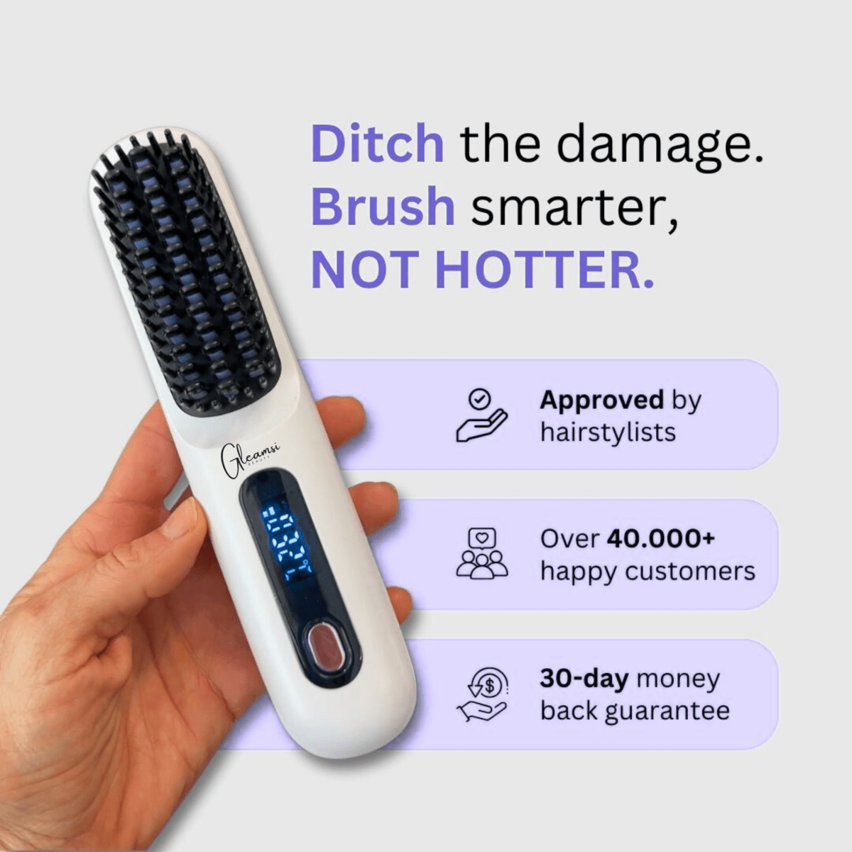Gleamsi GoBrush Hair Styler Hair Routine - Gleamsi