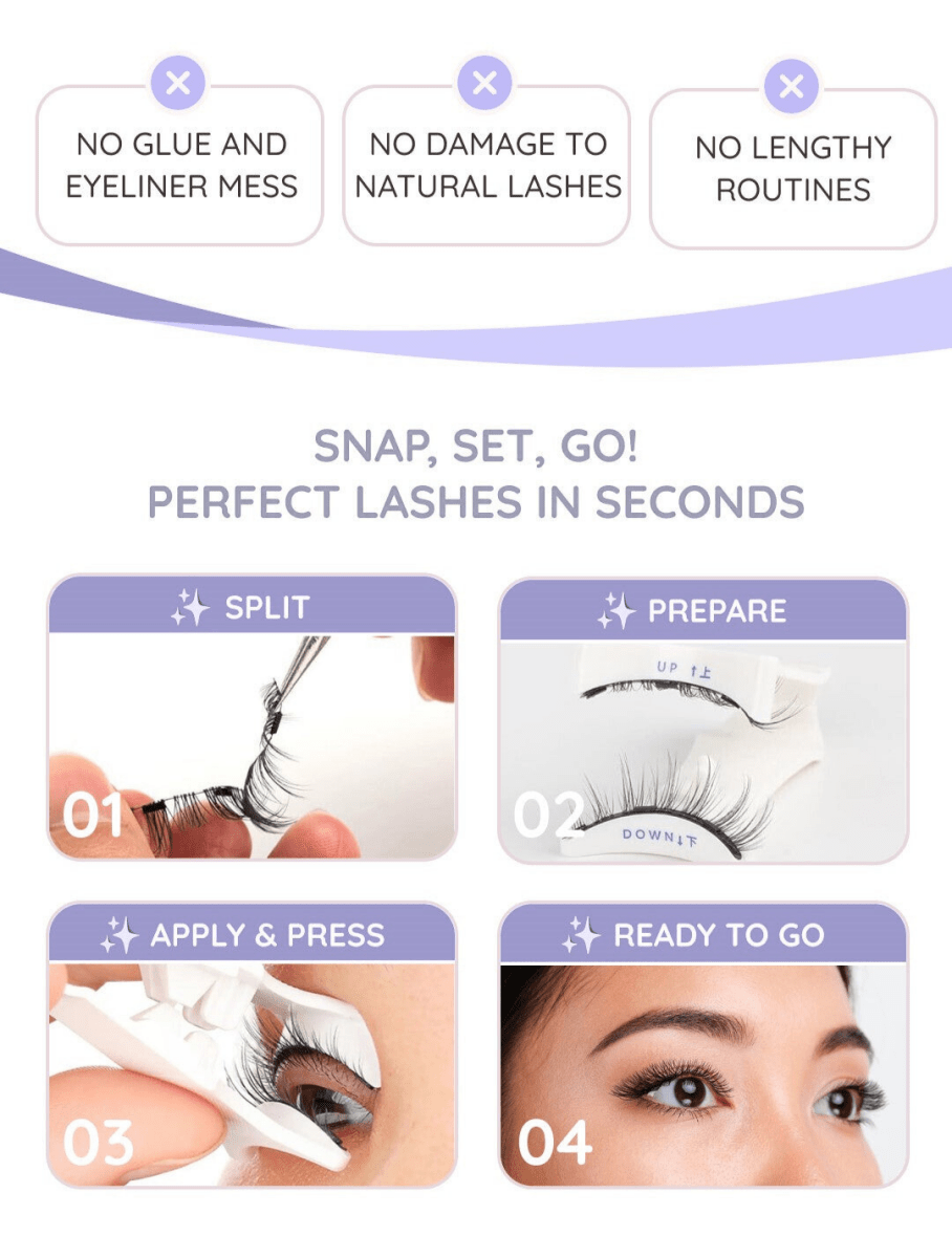 Gleamsi Magnetic Eyelashes Transform Your Look - Gleamsi