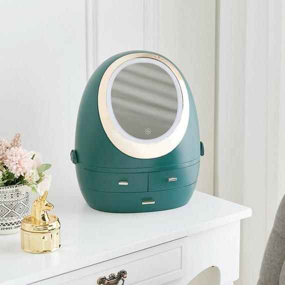 Swan Mirror Makeup Organizer