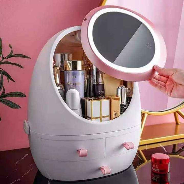 Swan Mirror Makeup Organizer